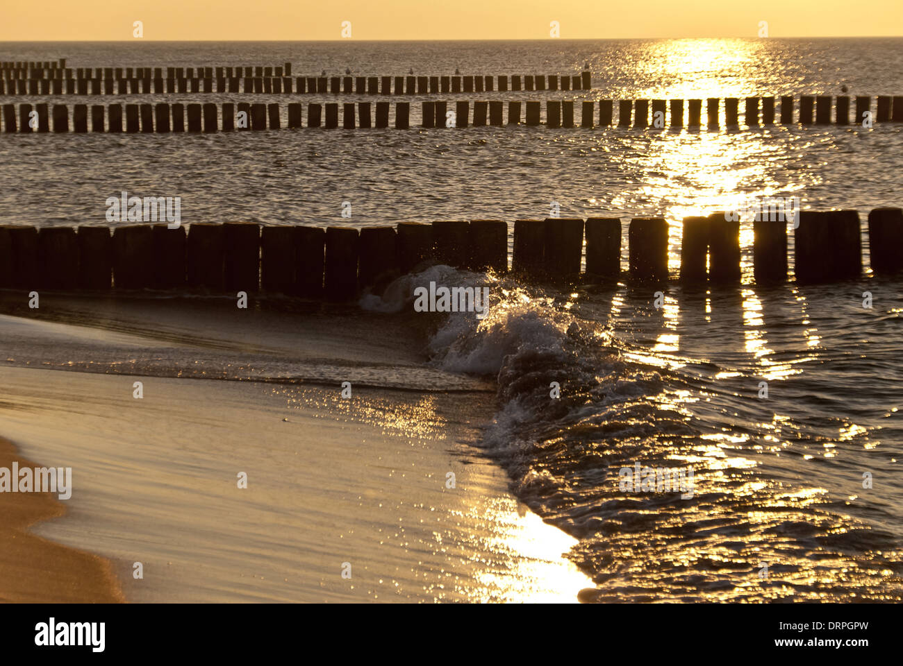 Spiaggia di sera Foto Stock