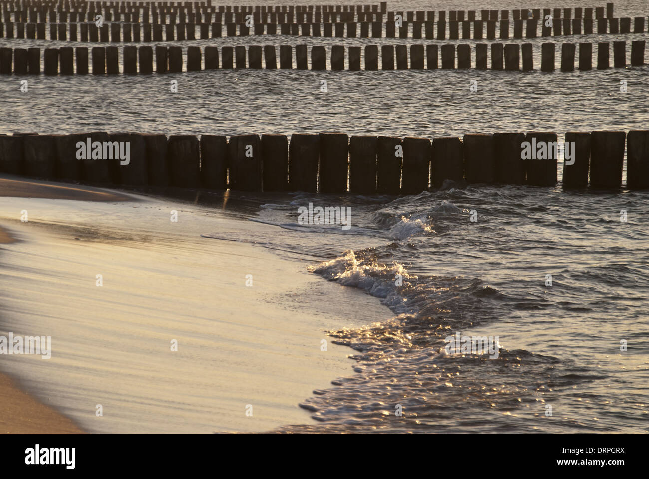 Spiaggia di sera Foto Stock