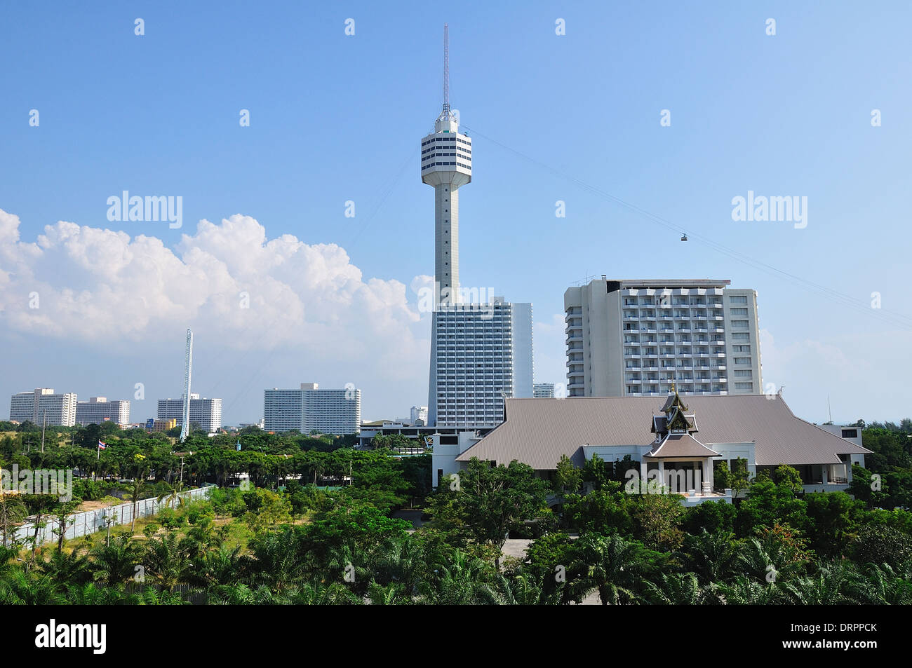 Vista della città di Pattaya, Chonburi, Thailandia Foto Stock