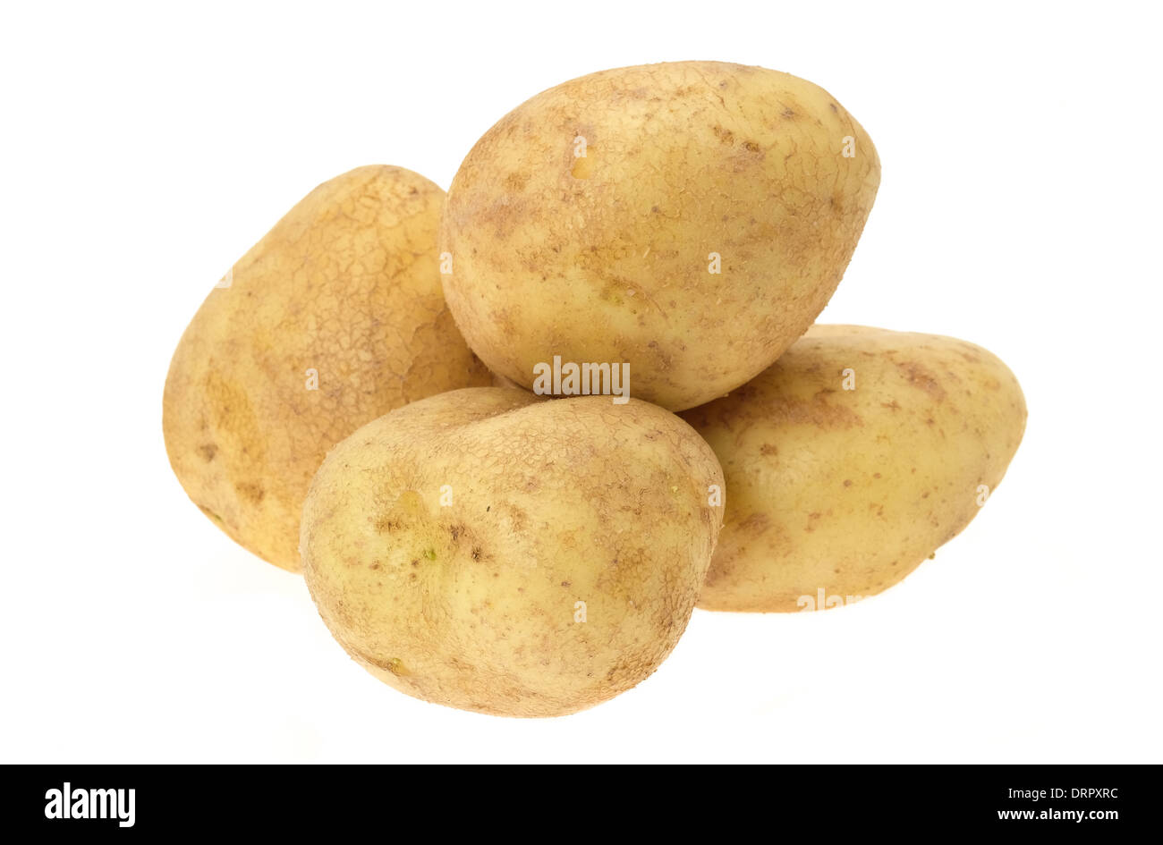 Freschi patate lavate - studio shot con uno sfondo bianco Foto Stock