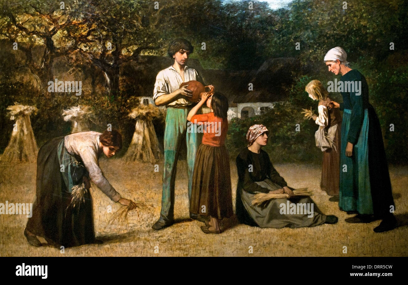 Le spigolatrici 1856 Charles de Groux 1825-1870 belga fiamminga del Belgio Foto Stock