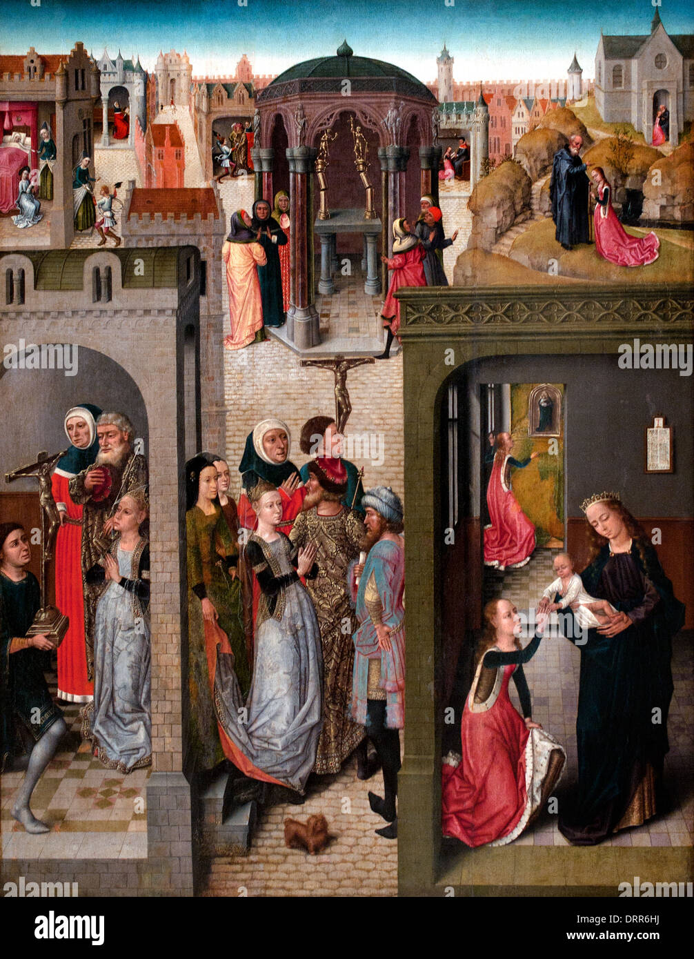 Maestro di Santa Caterina leggenda 1475 = 1500 scene Medioevo belga fiamminga del Belgio Foto Stock