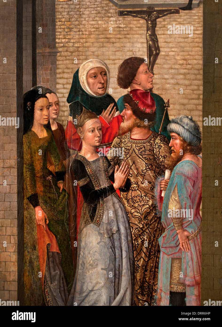 Maestro di Santa Caterina leggenda 1475 = 1500 scene Medioevo belga fiamminga del Belgio Foto Stock