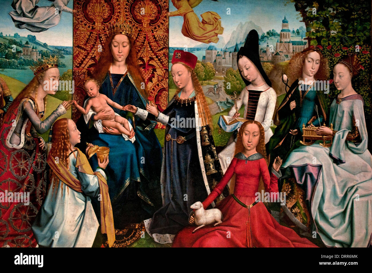 Virgo inter vergini (la Vergine tra la verginità del XV secolo da Maestro della Leggenda Lucia belga fiamminga del Belgio Foto Stock