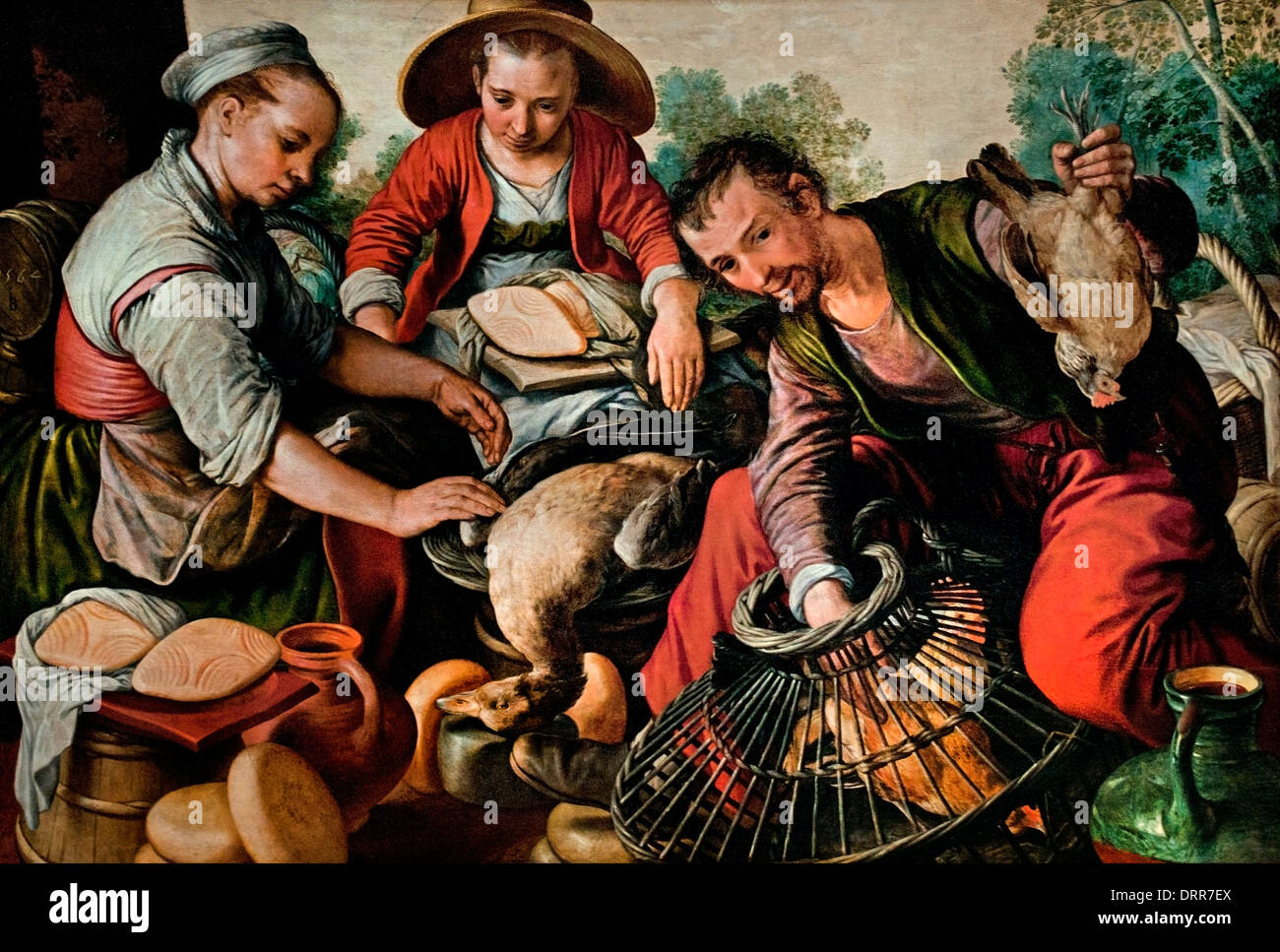 Mercato di pollo 1564 Joachim Beuckelaer 1533-1573 belga fiamminga del Belgio Foto Stock