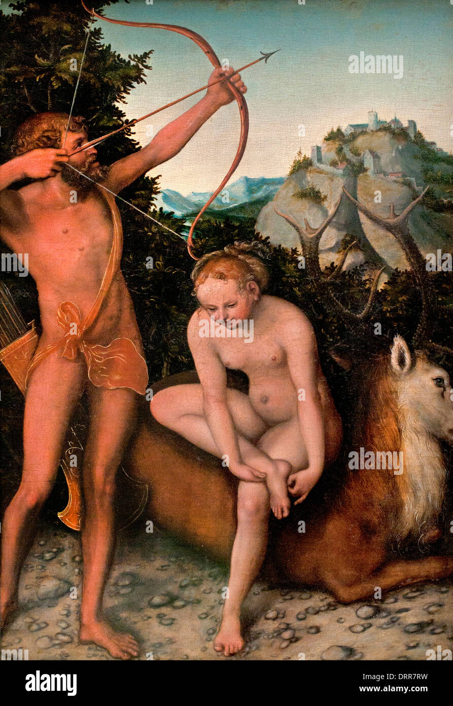 Apollo e Diana 1530 Lucas Cranach il Vecchio (1472-1553) tedesco Germania Foto Stock