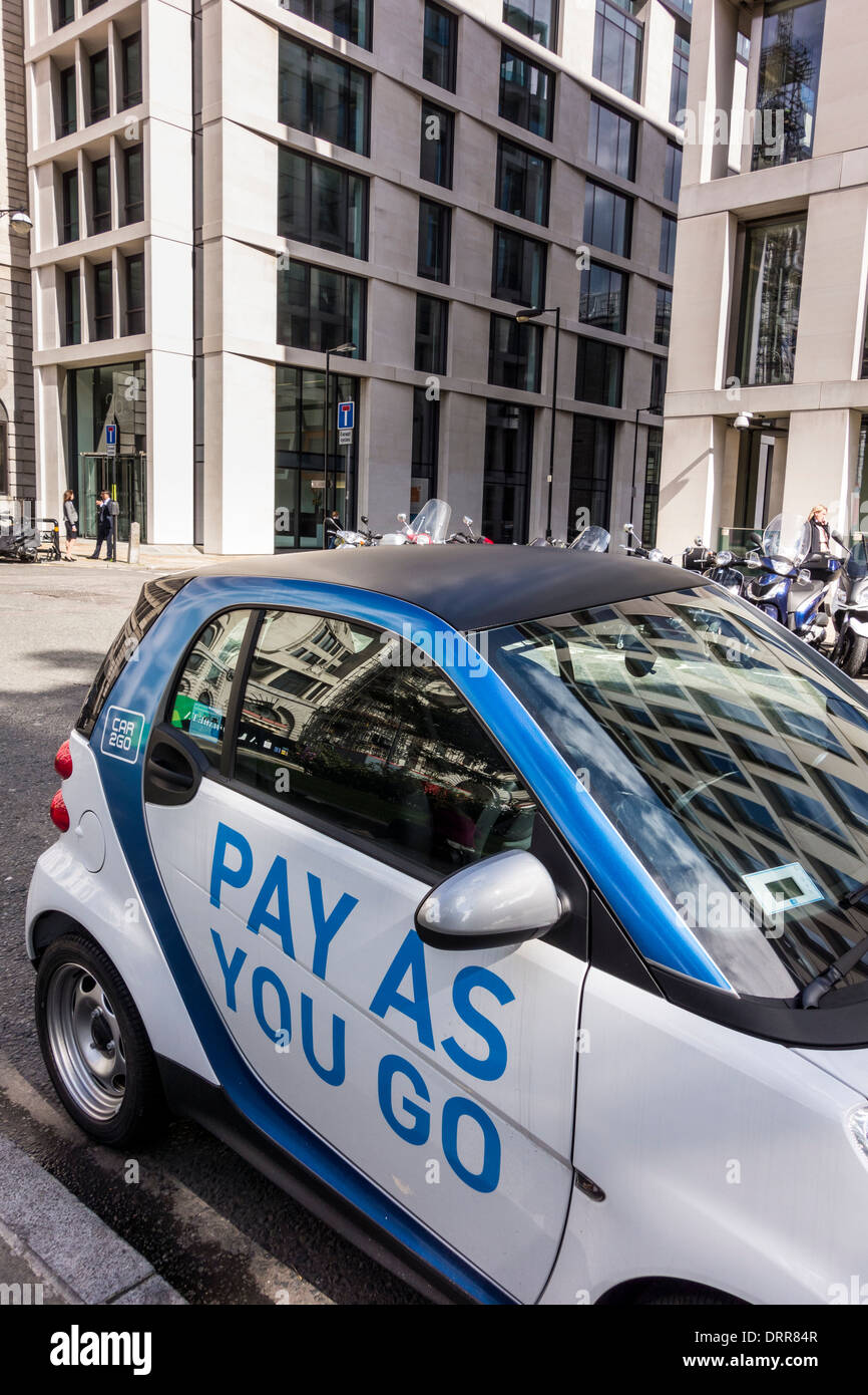 Car2Go auto servizi di condivisione, London, Regno Unito Foto Stock
