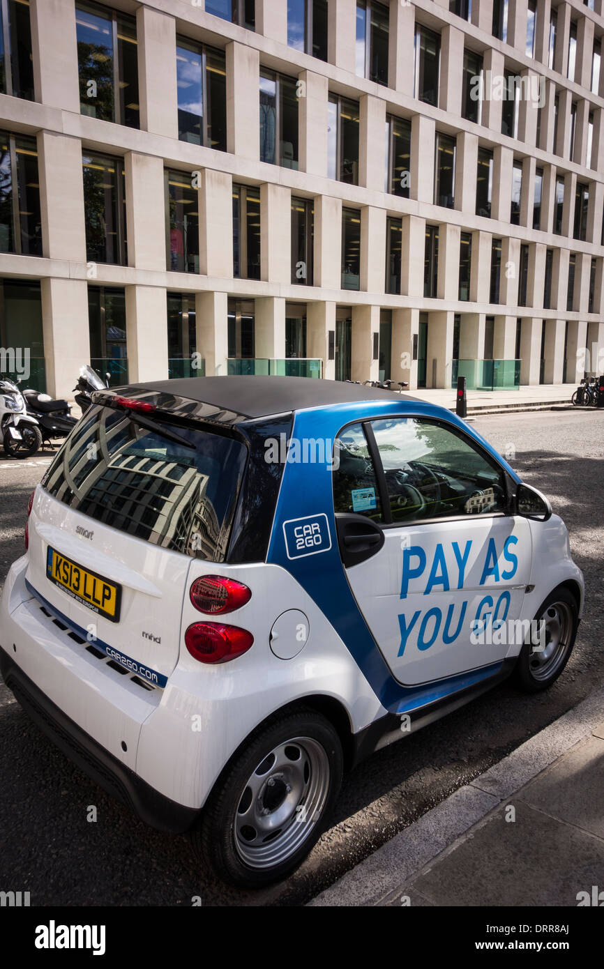 Car2Go auto servizi di condivisione, London, Regno Unito Foto Stock