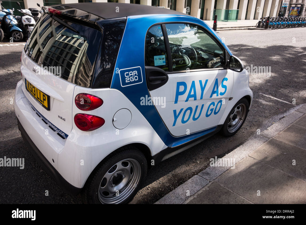 Car2Go auto servizi di condivisione, London, Regno Unito Foto Stock