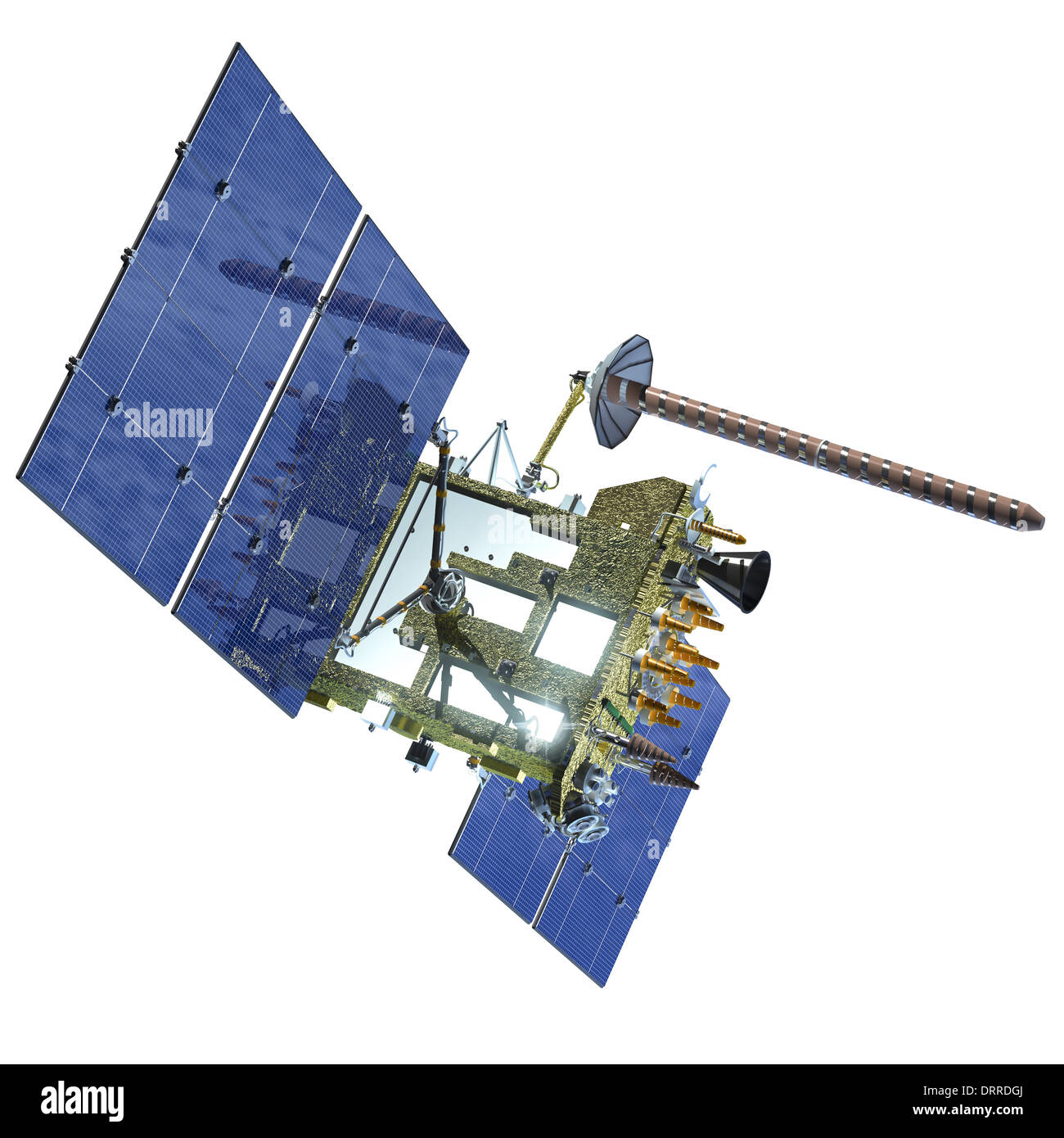 Navigazione moderna tv isolato su bianco Foto Stock