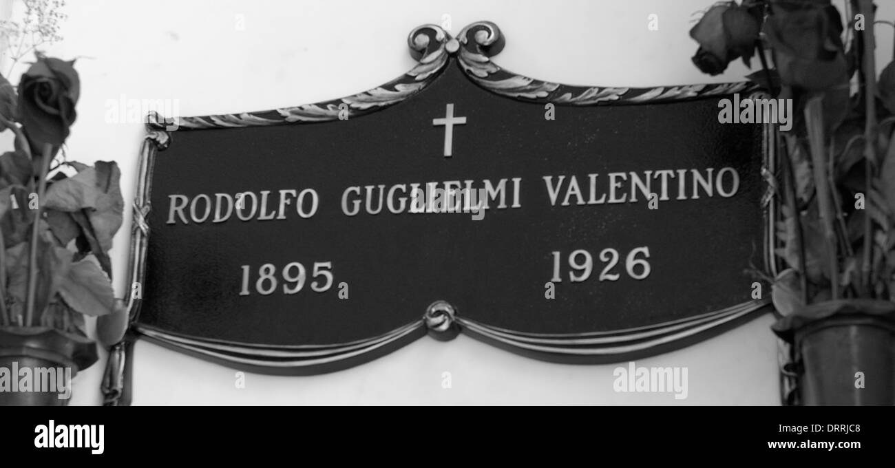 Rodolfo Valentino la cripta in Hollywood Forever Cemetery Hollywood la California Foto Stock