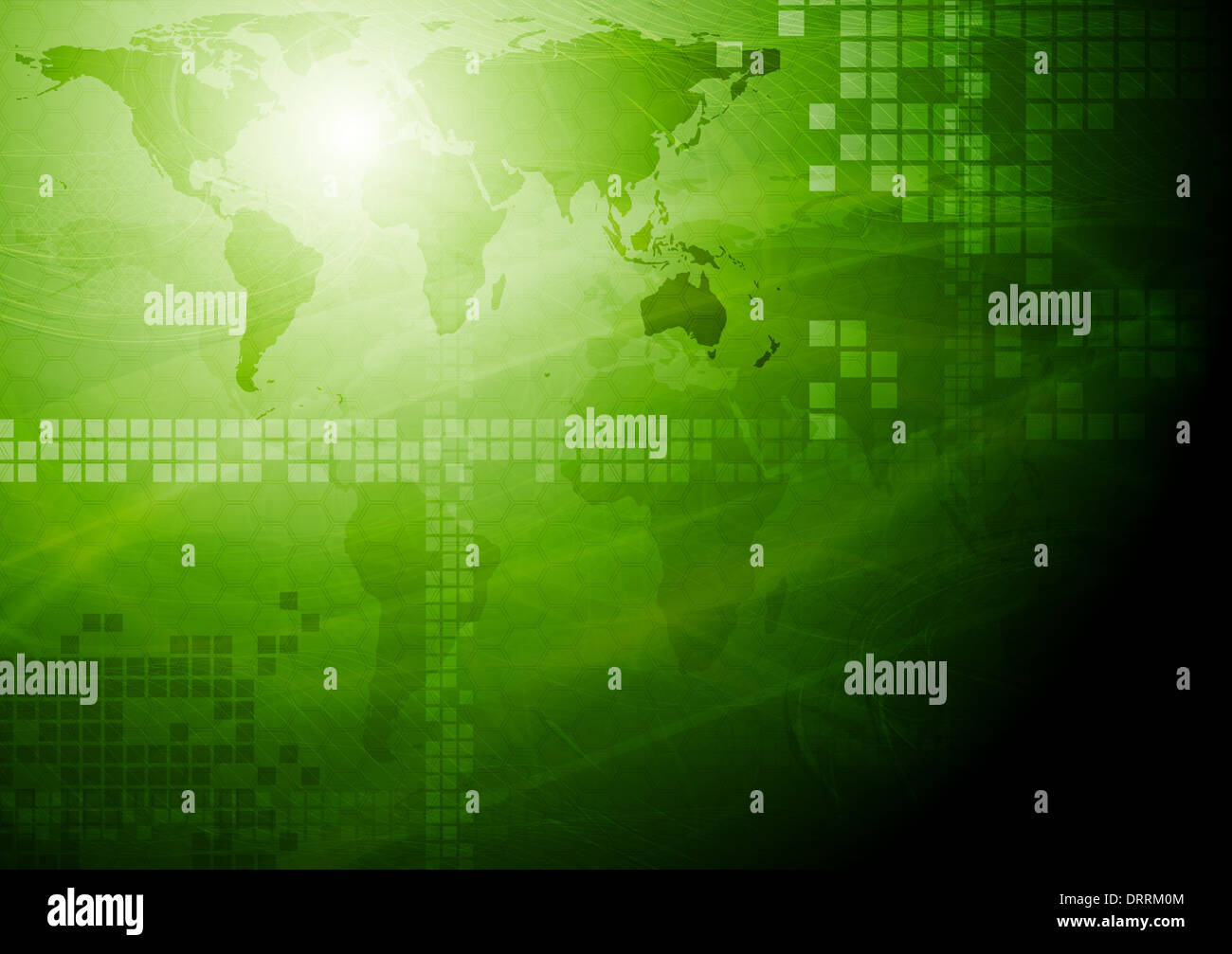 Green tech design con mappa del mondo Foto Stock Green tech design con mappa del mondo Foto Stock