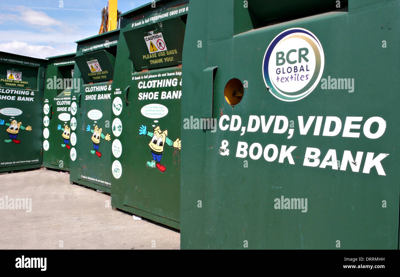 Il riciclo in una discarica Foto Stock