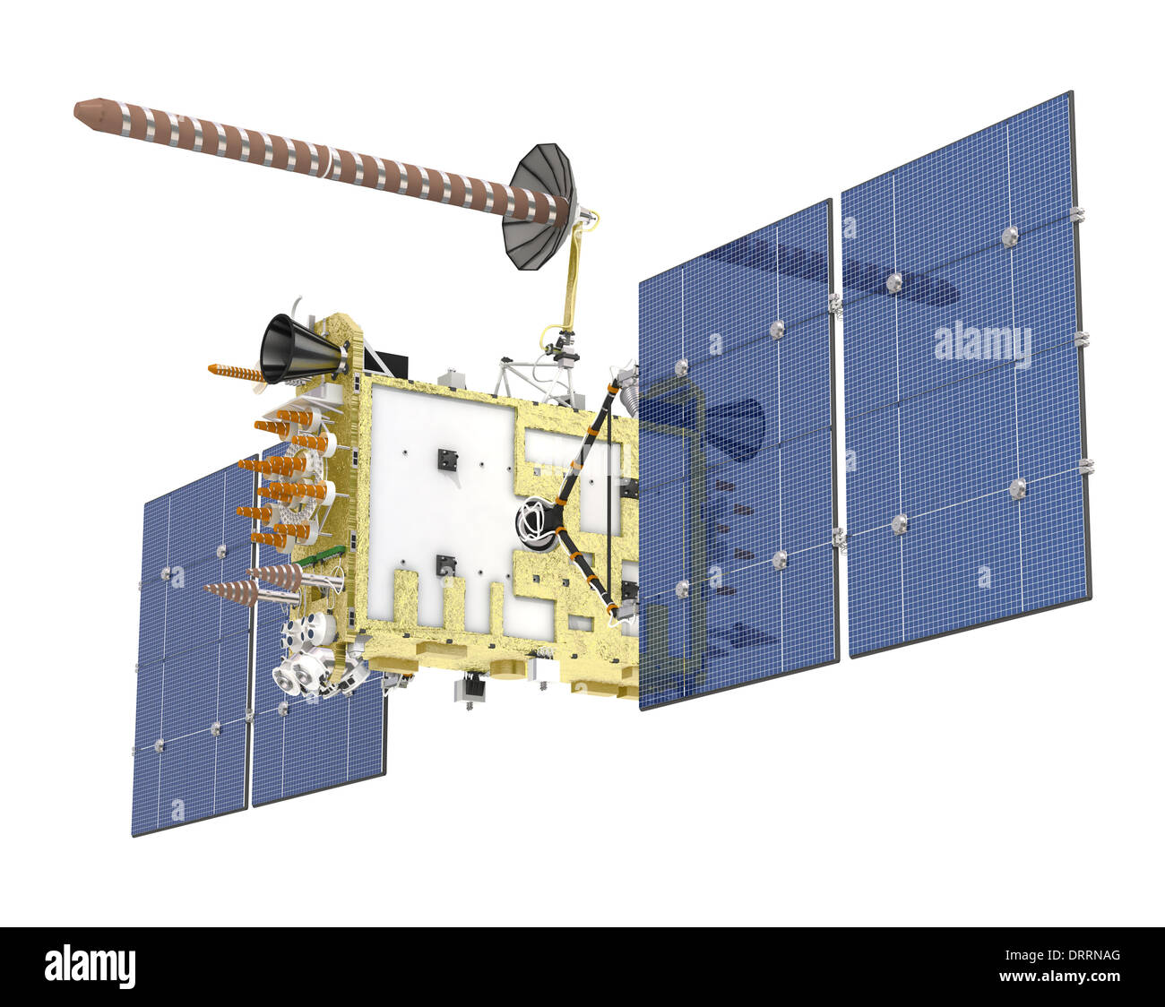 Navigazione moderna tv isolato su bianco Foto Stock