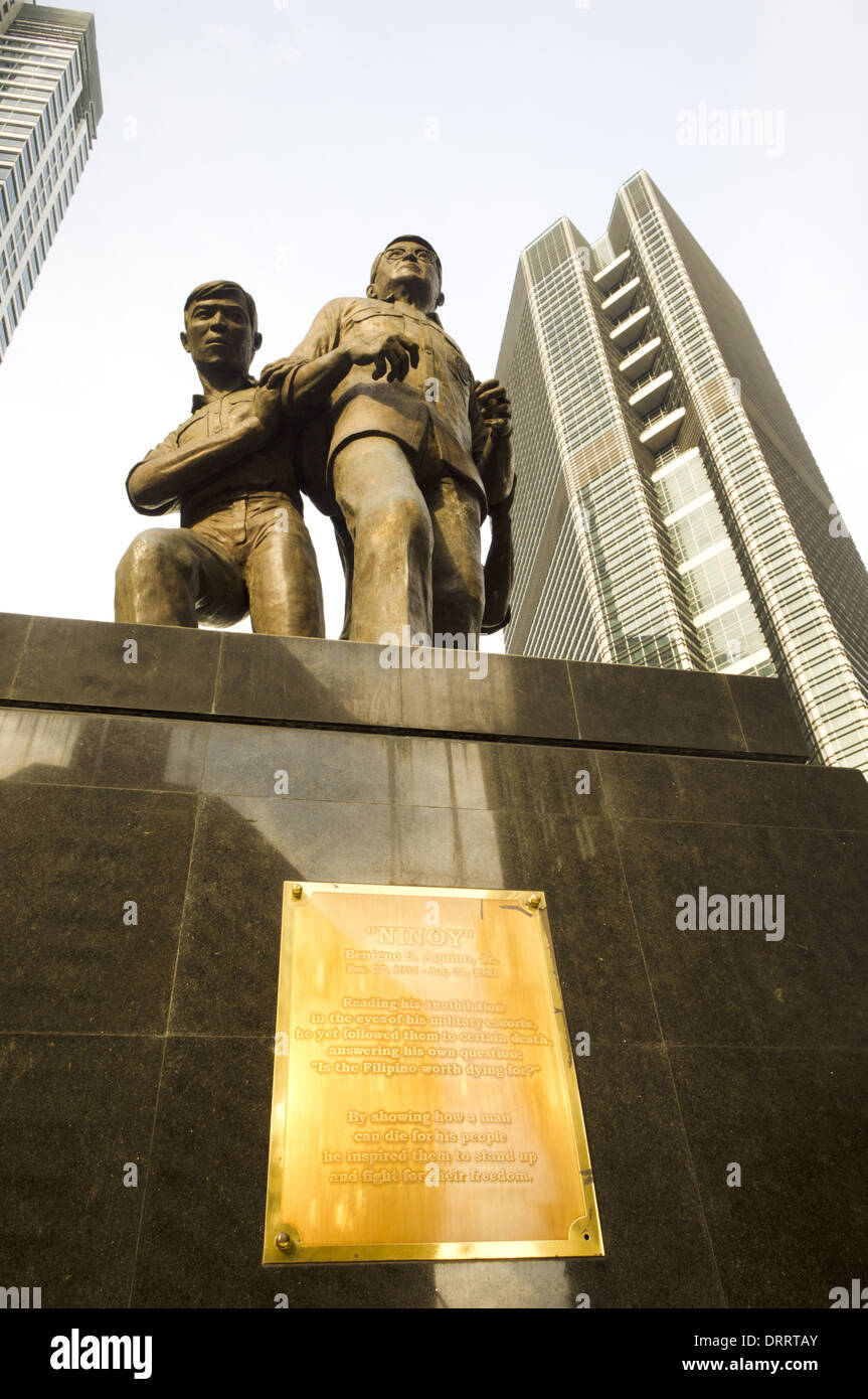 Ninoy Aquino monumento in Makati, Filippine Foto Stock