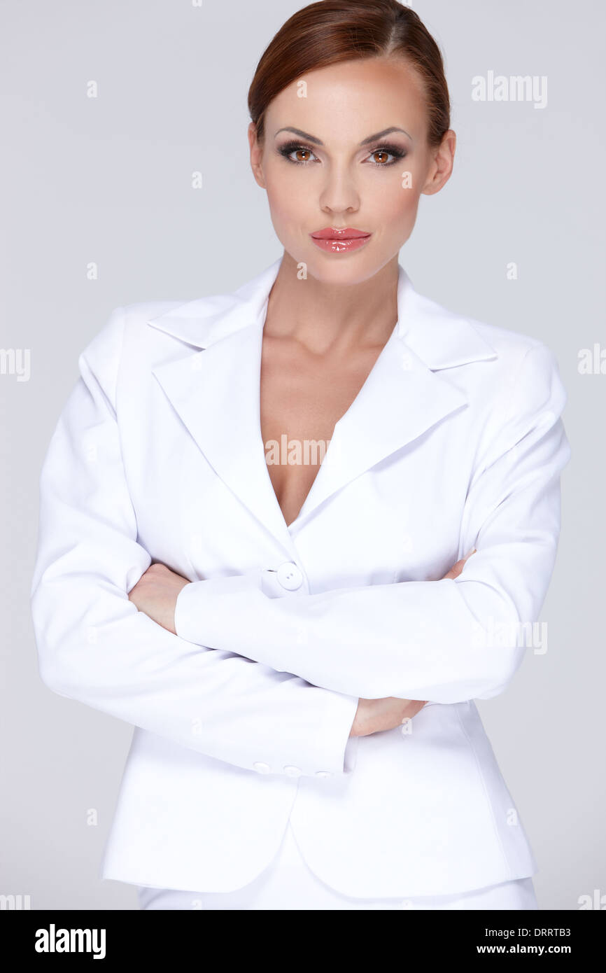 Bella donna d'affari Foto Stock