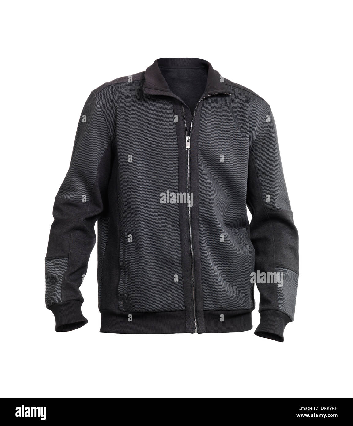 Moda grigio scuro camicia mens maglione isolati su sfondo bianco Foto Stock