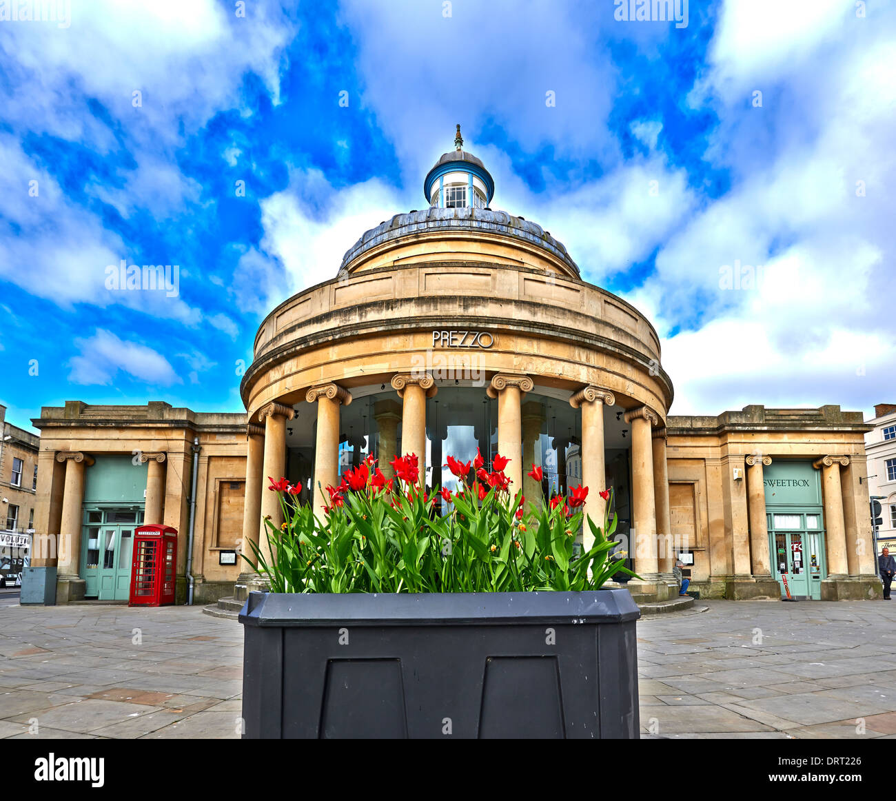 Il Corn Exchange e casa mercato in Bridgwater, Somerset, Inghilterra fu costruito nel 1834 da John Bowen e prorogato nel 1875 Foto Stock