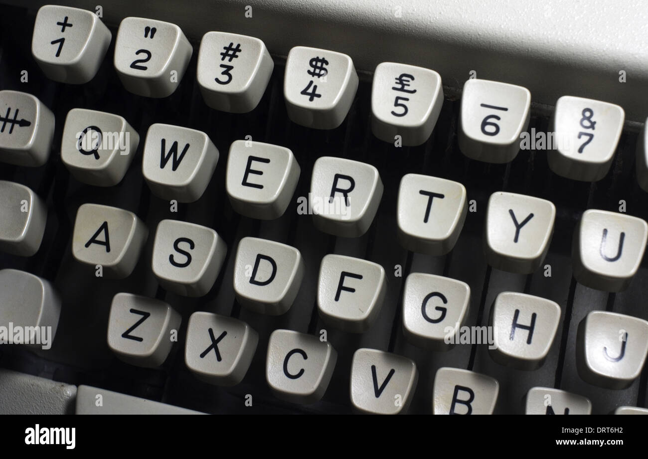 tasti QWERTY Foto Stock