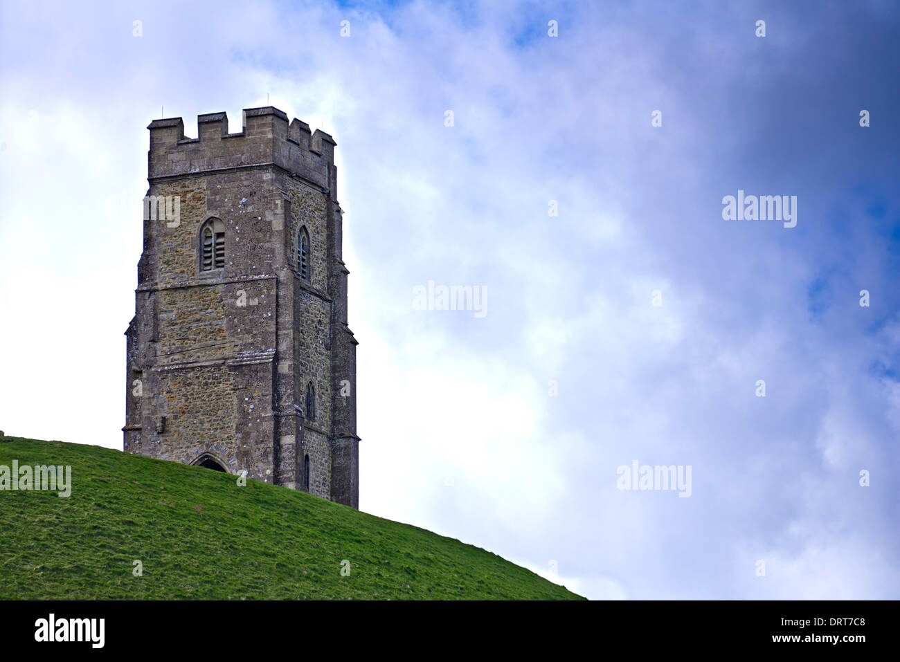 La parrocchia di san Michele torre sulla Glastonbury Tor è situato nella città di Glastonbury nel Somerset nel sud-ovest Inghilterra Foto Stock