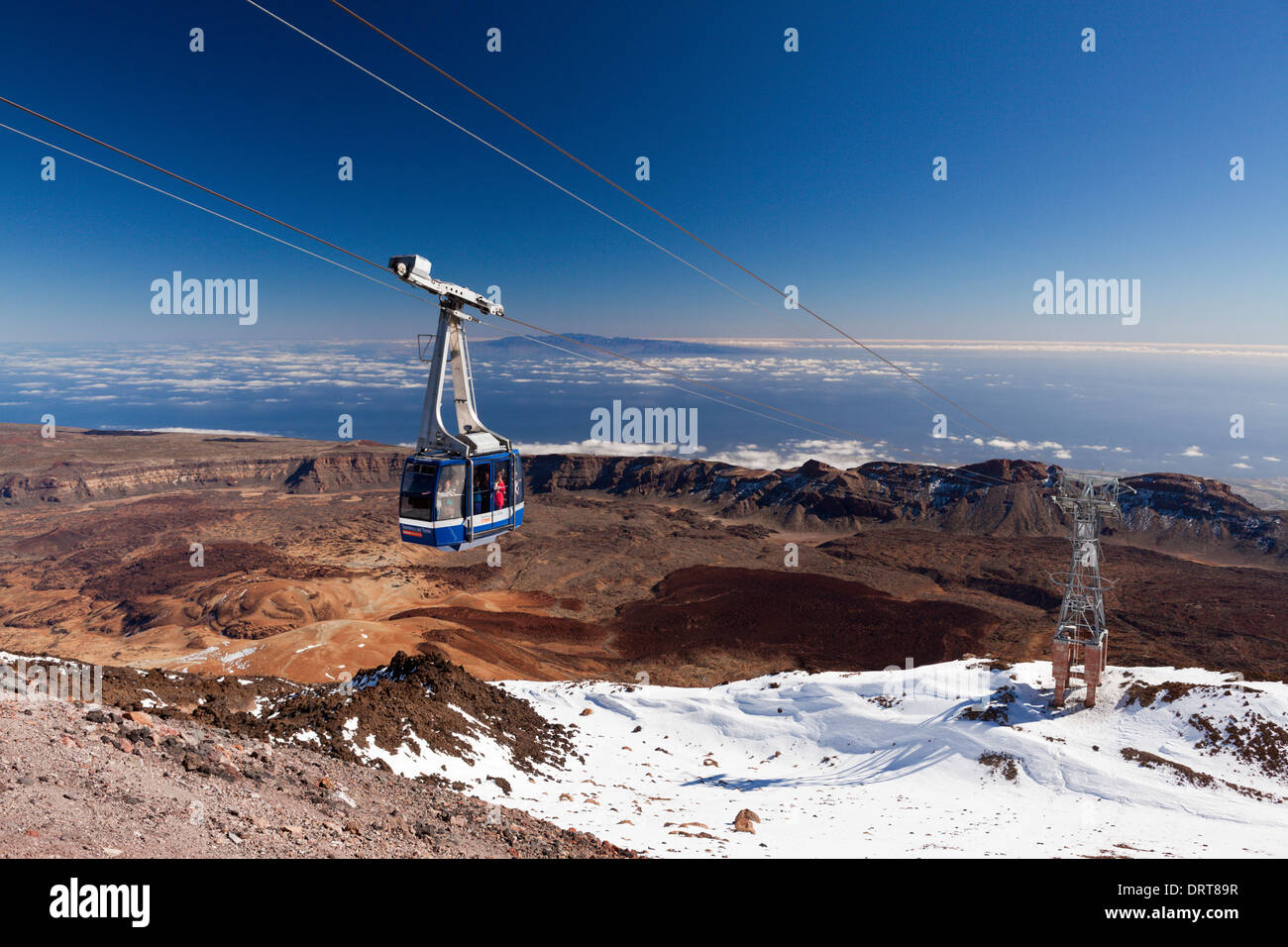 Funivia Teleferico del Teide Tenerife, Spagna Foto Stock