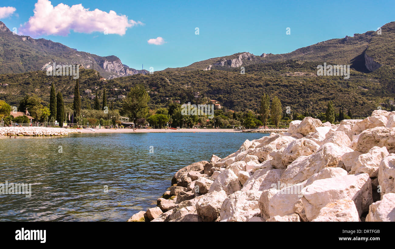 La foto è stata scattata a Riva del Garda Village,Lago di Garda,Italia Foto Stock