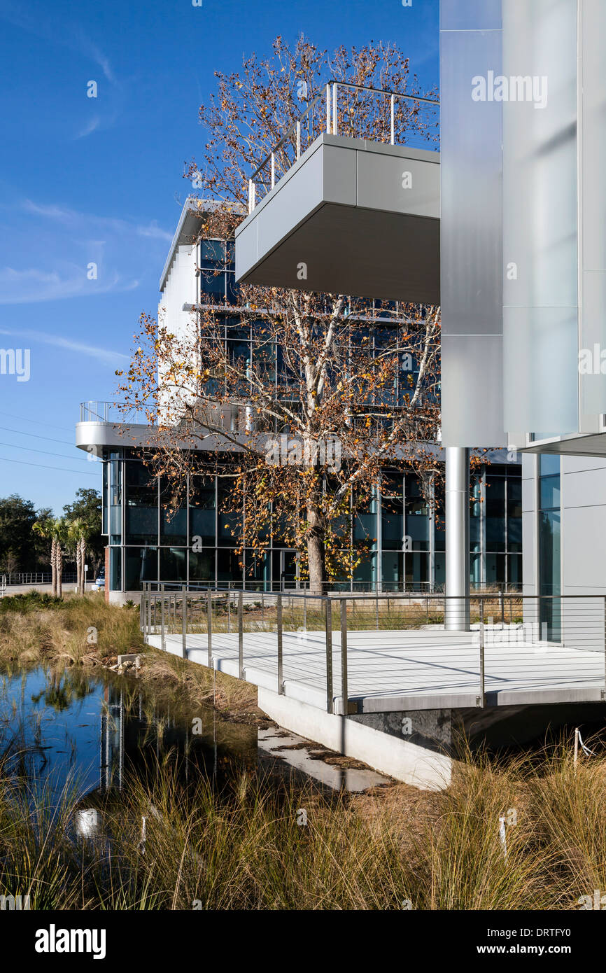 CTRB, clinici e di ricerca traslazionale edificio su University of Florida campus a Gainesville, FL è il LEED Platinum design. Foto Stock