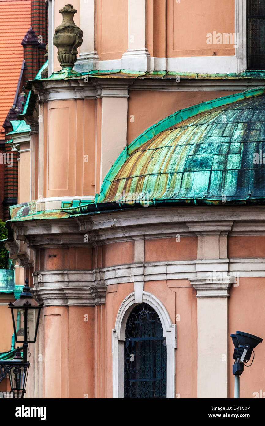 Dettaglio della parte posteriore della cattedrale di San Giovanni Battista di Breslavia. Foto Stock