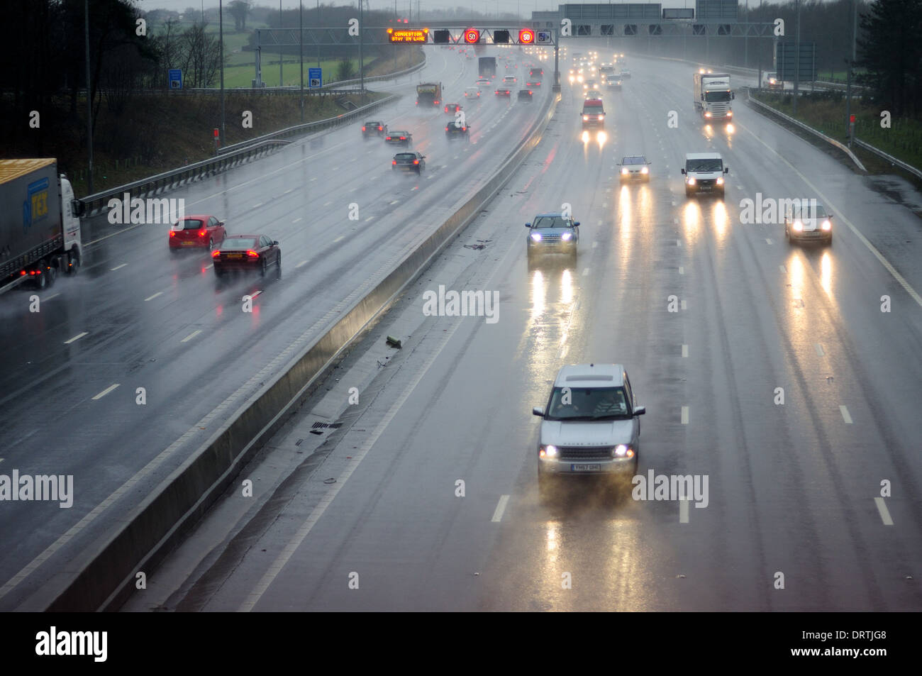 Autostrada M1 J27 Trowell Services,Notts, Regno Unito. Foto Stock