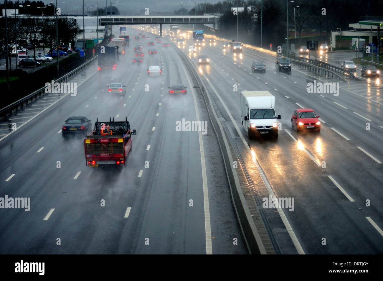 Autostrada M1 J26 Trowell Services,Notts, Regno Unito. Foto Stock