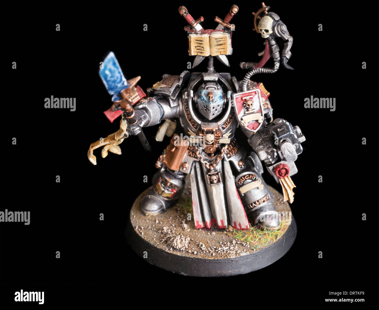 Il cavaliere grigio Terminator Games Workshop dipinte a mano e Warhammer 40,000 figura in miniatura Foto Stock