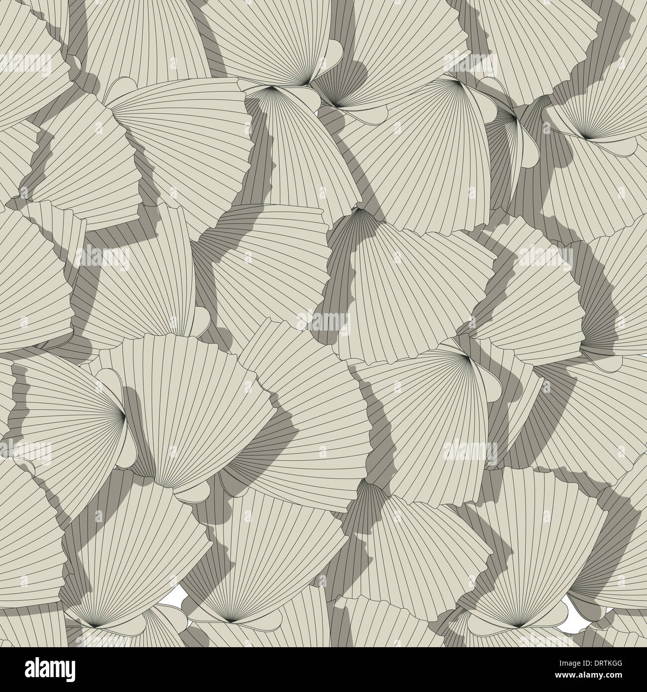 Conchiglie di mare seamless pattern, cartoon arte Foto Stock