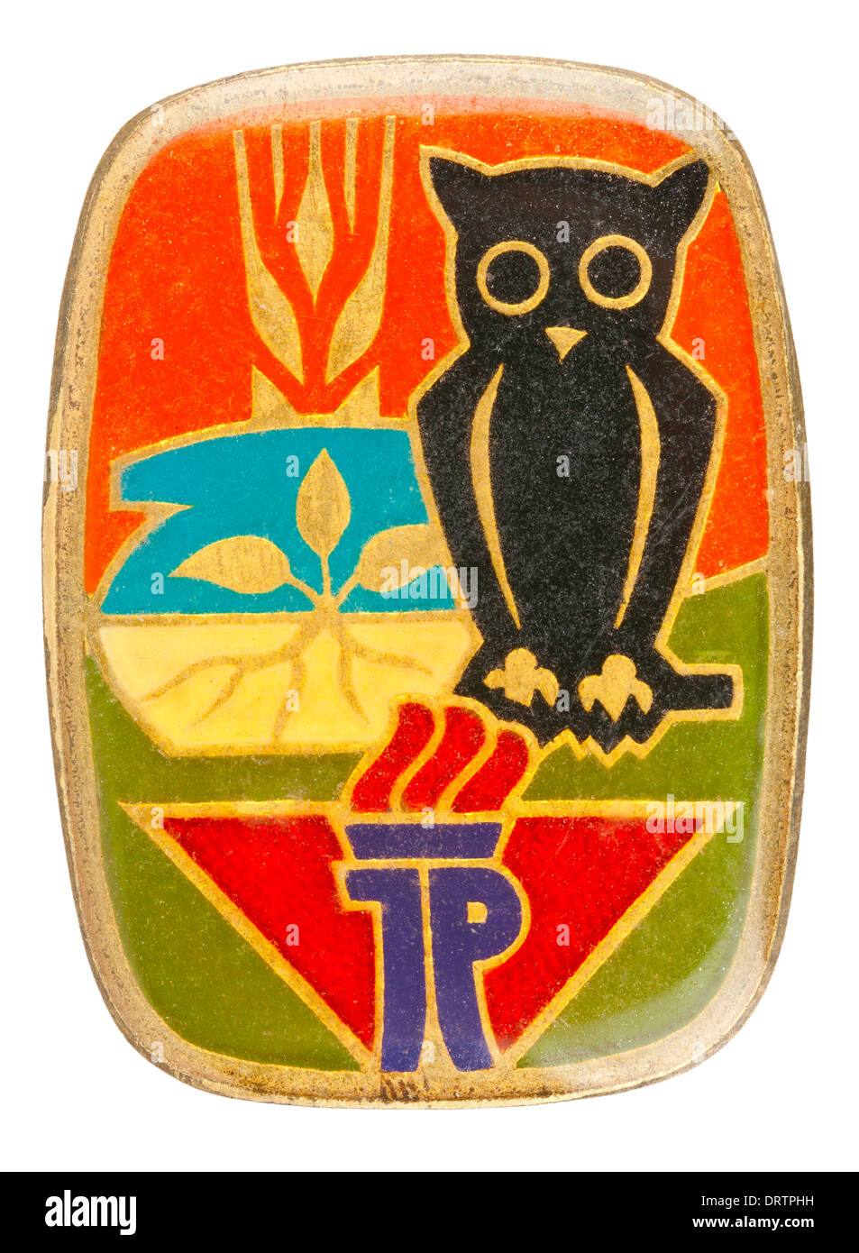 Repubblica democratica tedesca (DDR) Il gruppo giovanile (Junge Pioniere) badge Foto Stock Repubblica democratica tedesca (DDR) Il gruppo giovanile (Junge Pioniere) badge Foto Stock