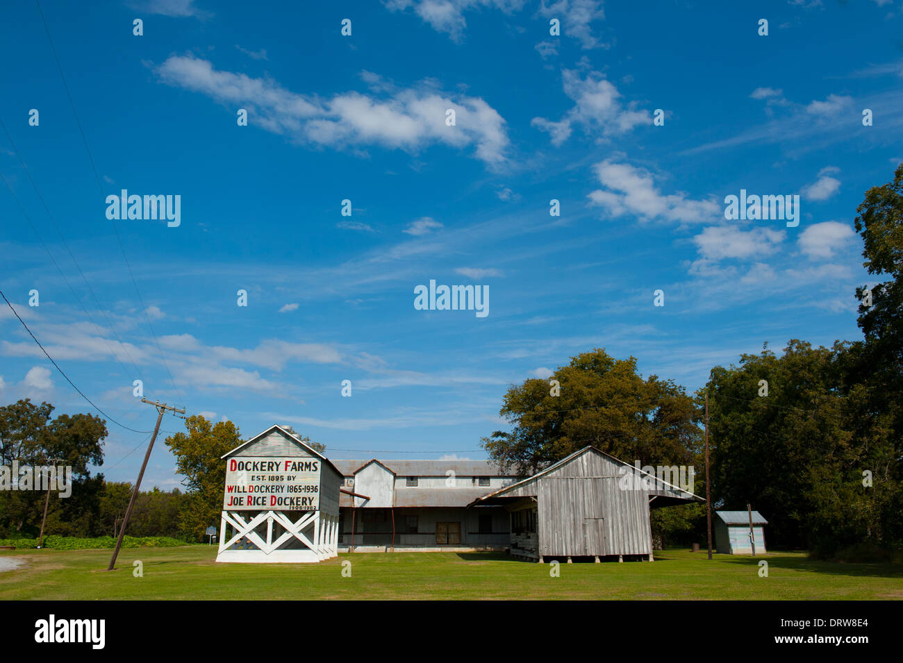 Stati Uniti Mississippi MS perdere la Dockery Farms luogo di nascita del blues Robert Johnson Delta crocevia trail Foto Stock