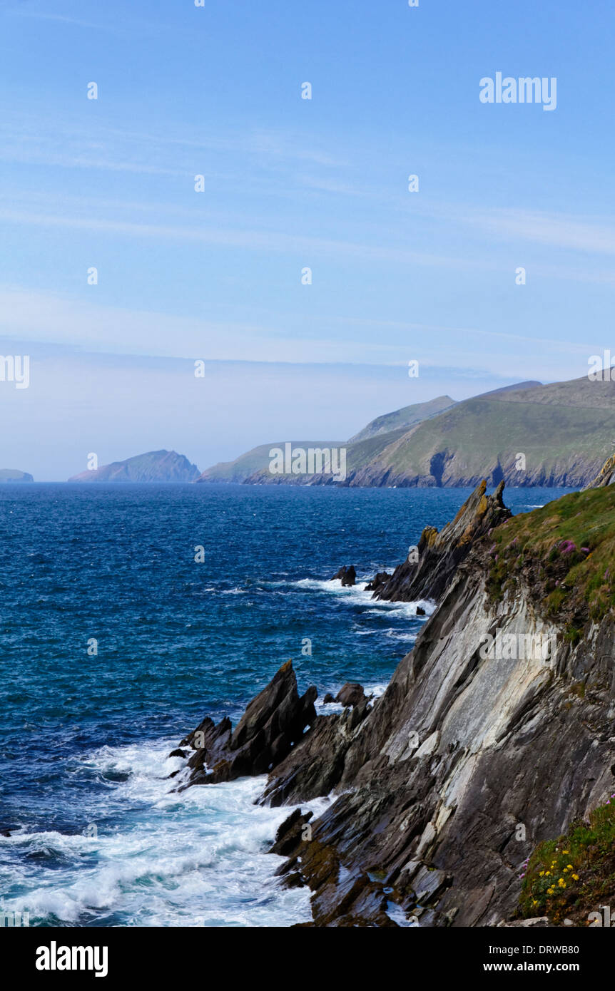 La costa della penisola di Dingle nella Contea di Kerry, Irlanda Foto Stock