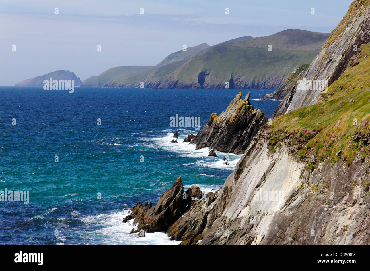 La costa della penisola di Dingle nella Contea di Kerry, Irlanda Foto Stock