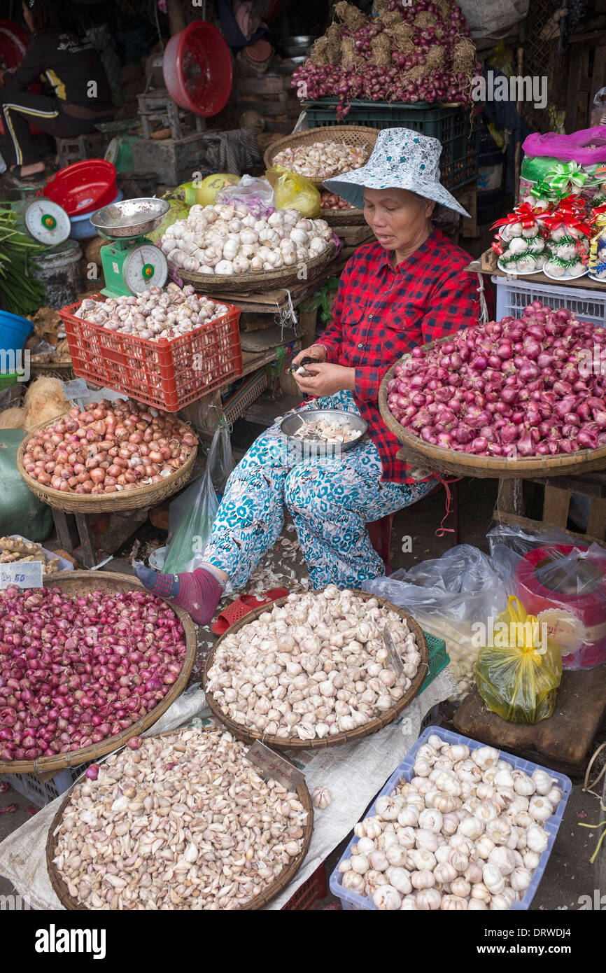 Dong Ba Market Hue Vietnam Foto Stock