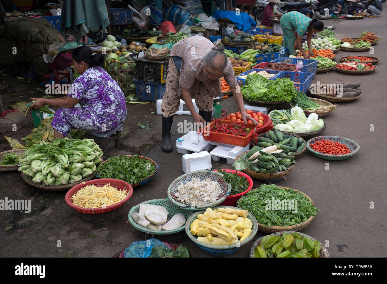 Dong Ba Market Hue Vietnam Foto Stock