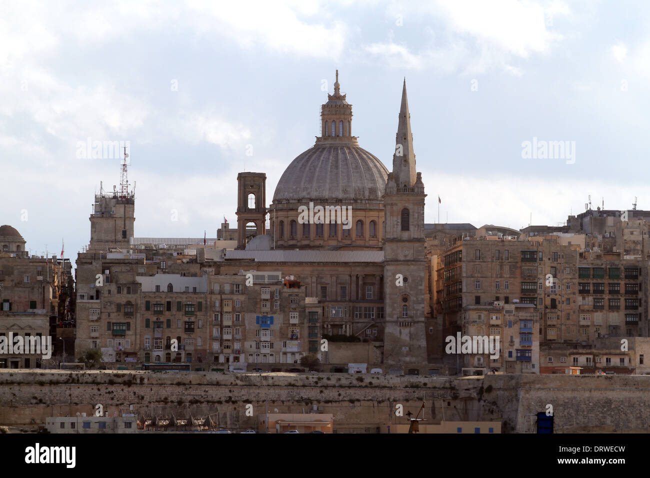 San Paolo pro-cattedrale BASILICA NOSTRA SIGNORA DEL MONTE CARMELO a La Valletta MALTA 05 Dicembre 2013 Foto Stock