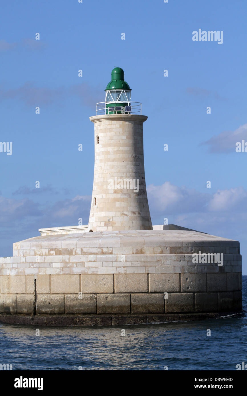 ST. ELMO frangiflutti luce di testa la valletta MALTA 05 Dicembre 2013 Foto Stock