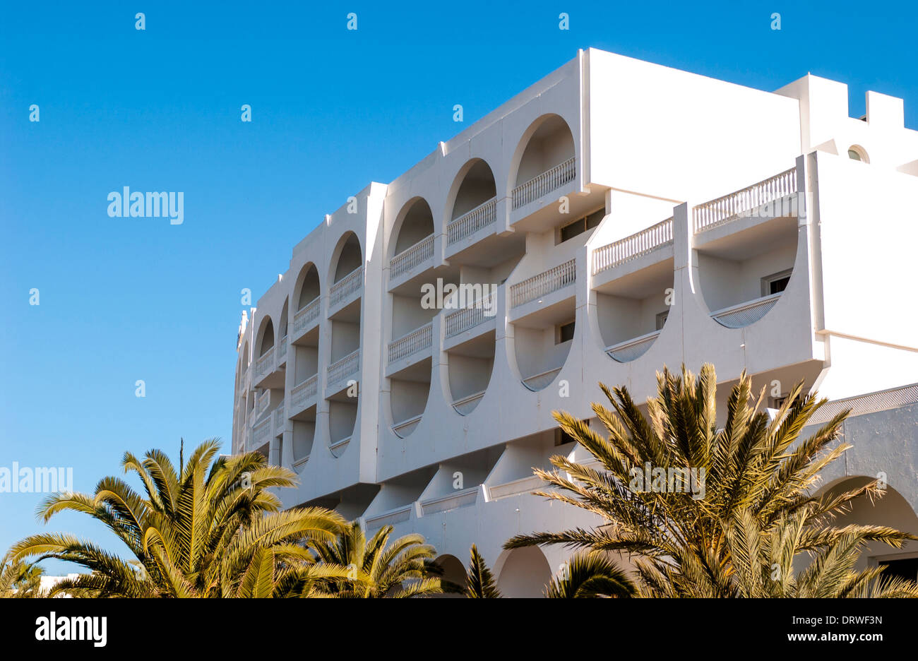 White hotel e appartamento di edifici a destinazione di vacanza Foto Stock