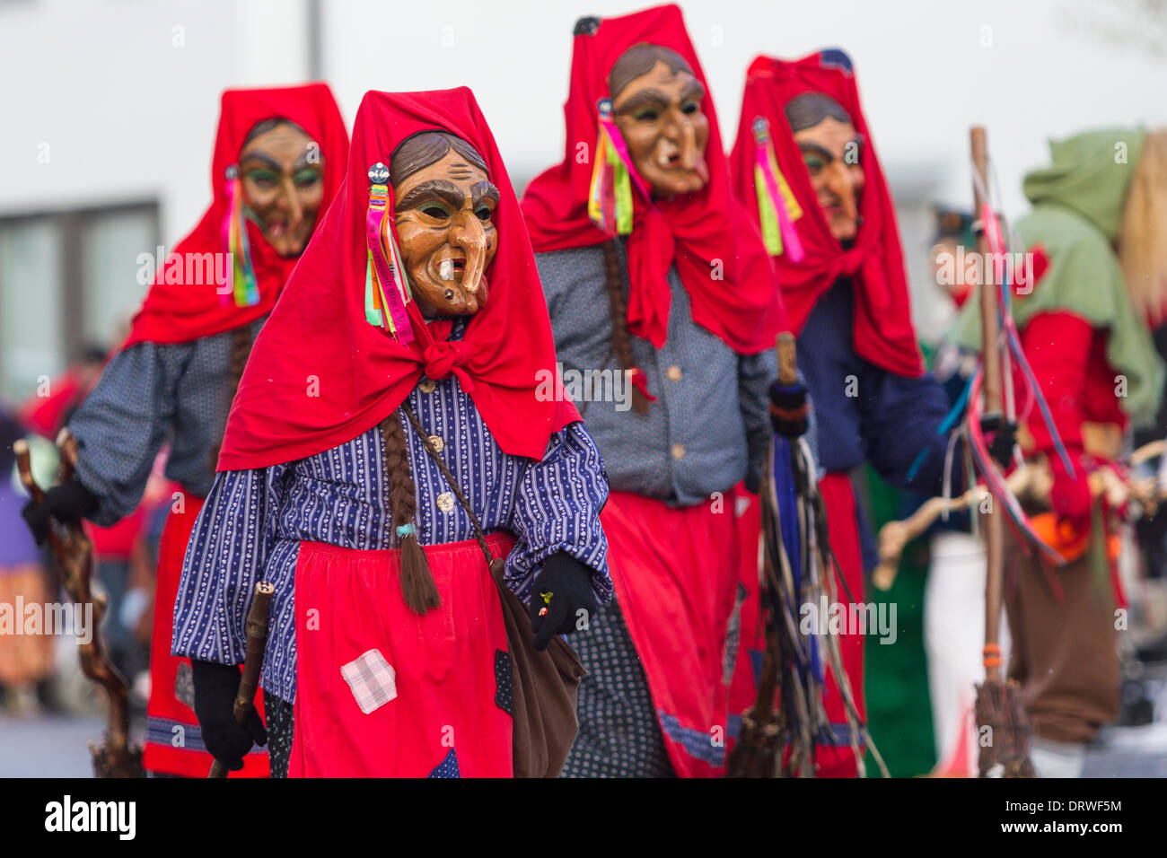 Carnevale svevo, parata a Friedrichshafen, Germania Foto Stock