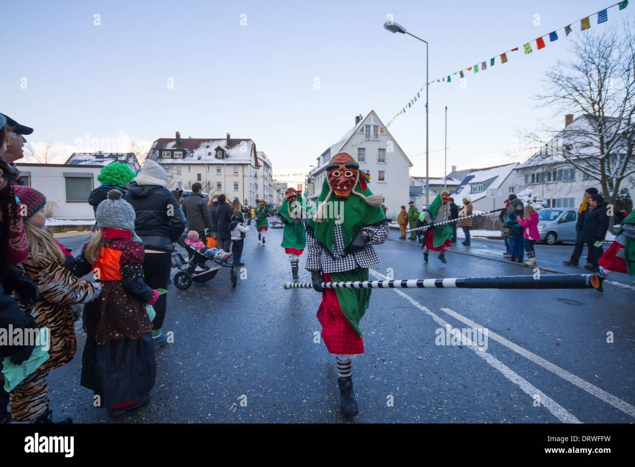 Carnevale svevo, parata a Friedrichshafen, Germania Foto Stock