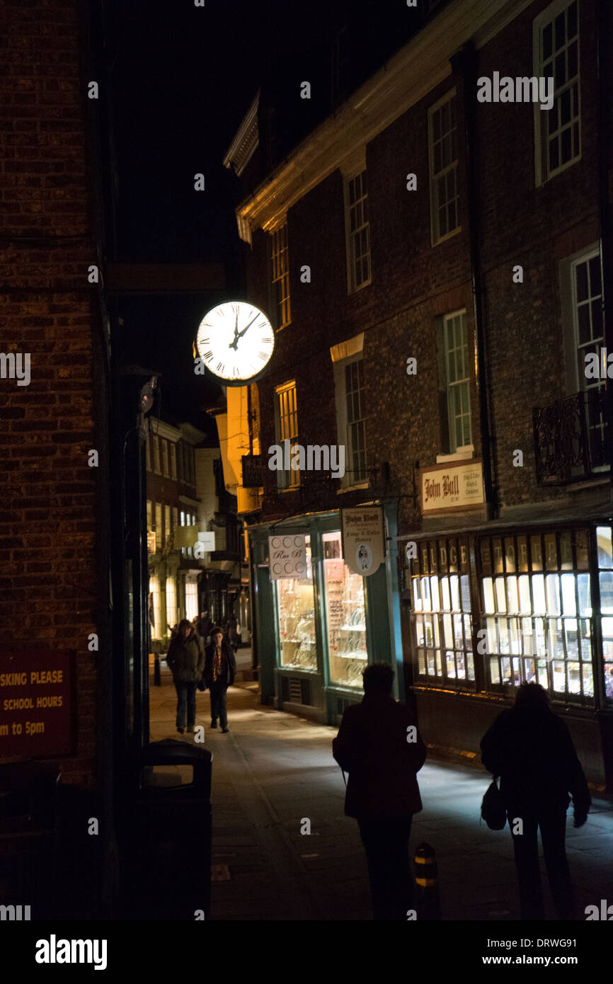 York Street di notte Foto Stock
