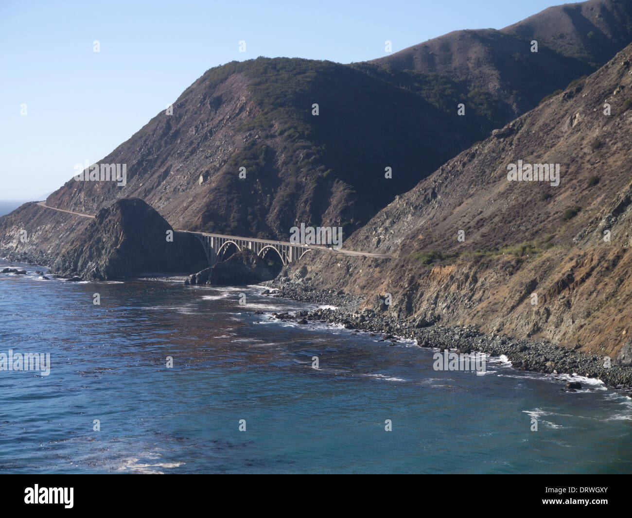 Big Creek ponte sulla California autostrada costiera USA Foto Stock