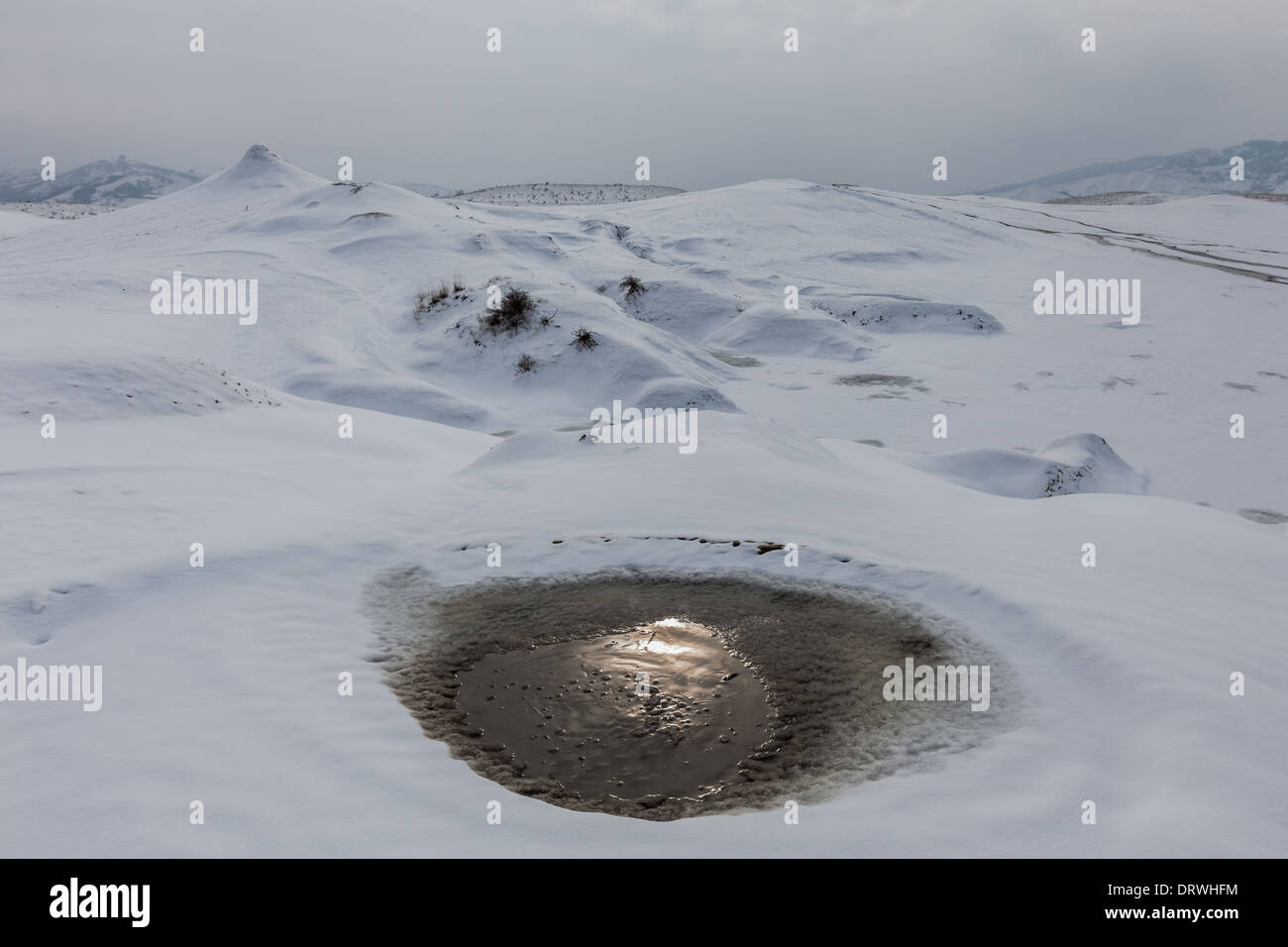 I vulcani di fango in Buzau, Romania Foto Stock