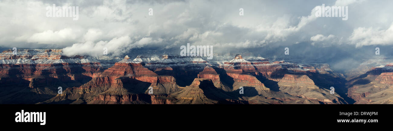Snowy South Rim Vigilia di Natale Storm Parco Nazionale del Grand Canyon Arizona USA Foto Stock
