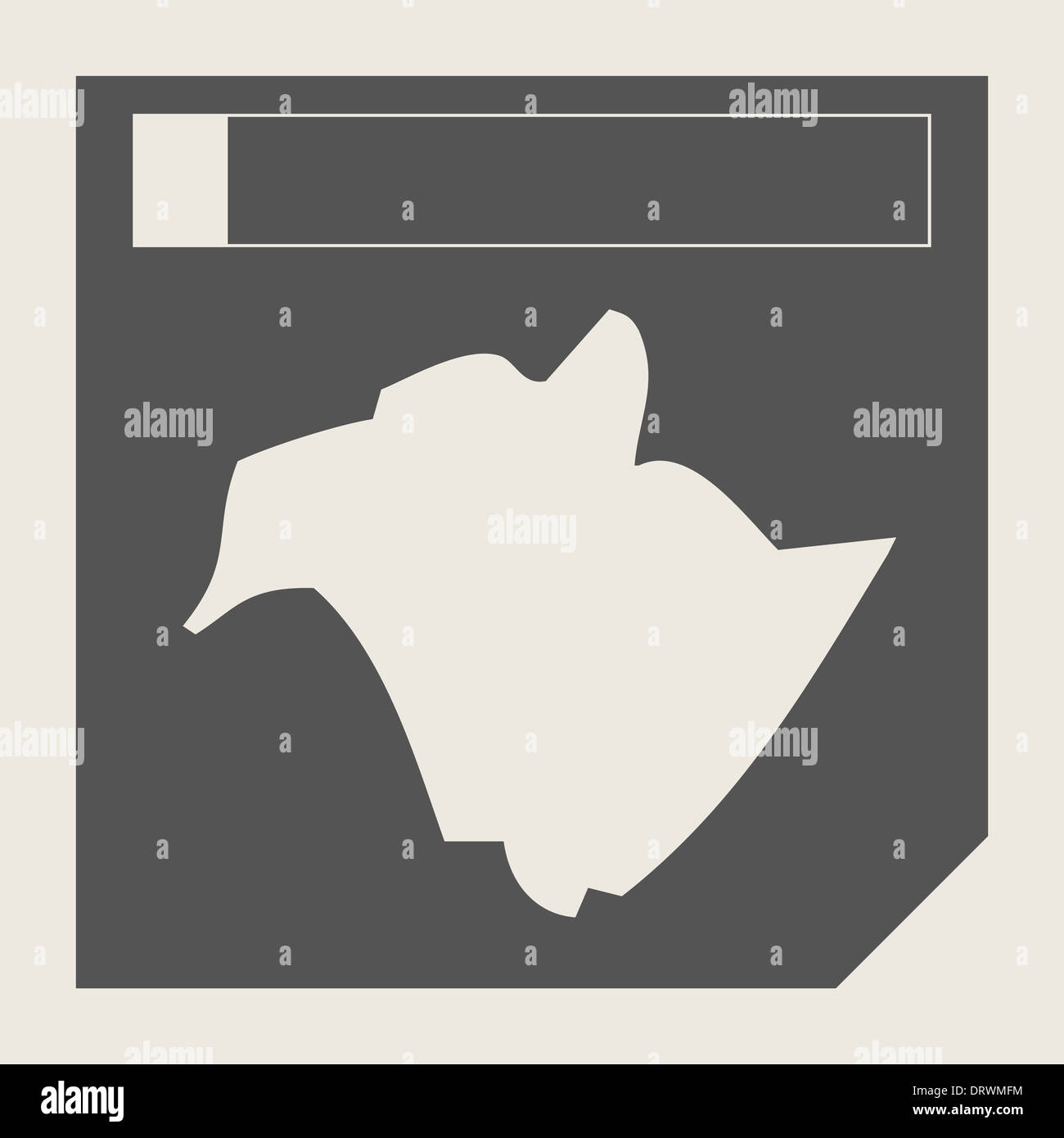 Stato del New Brunswick in Canada sensibile flat web design pulsante mappa isolato con percorso di clipping. Foto Stock