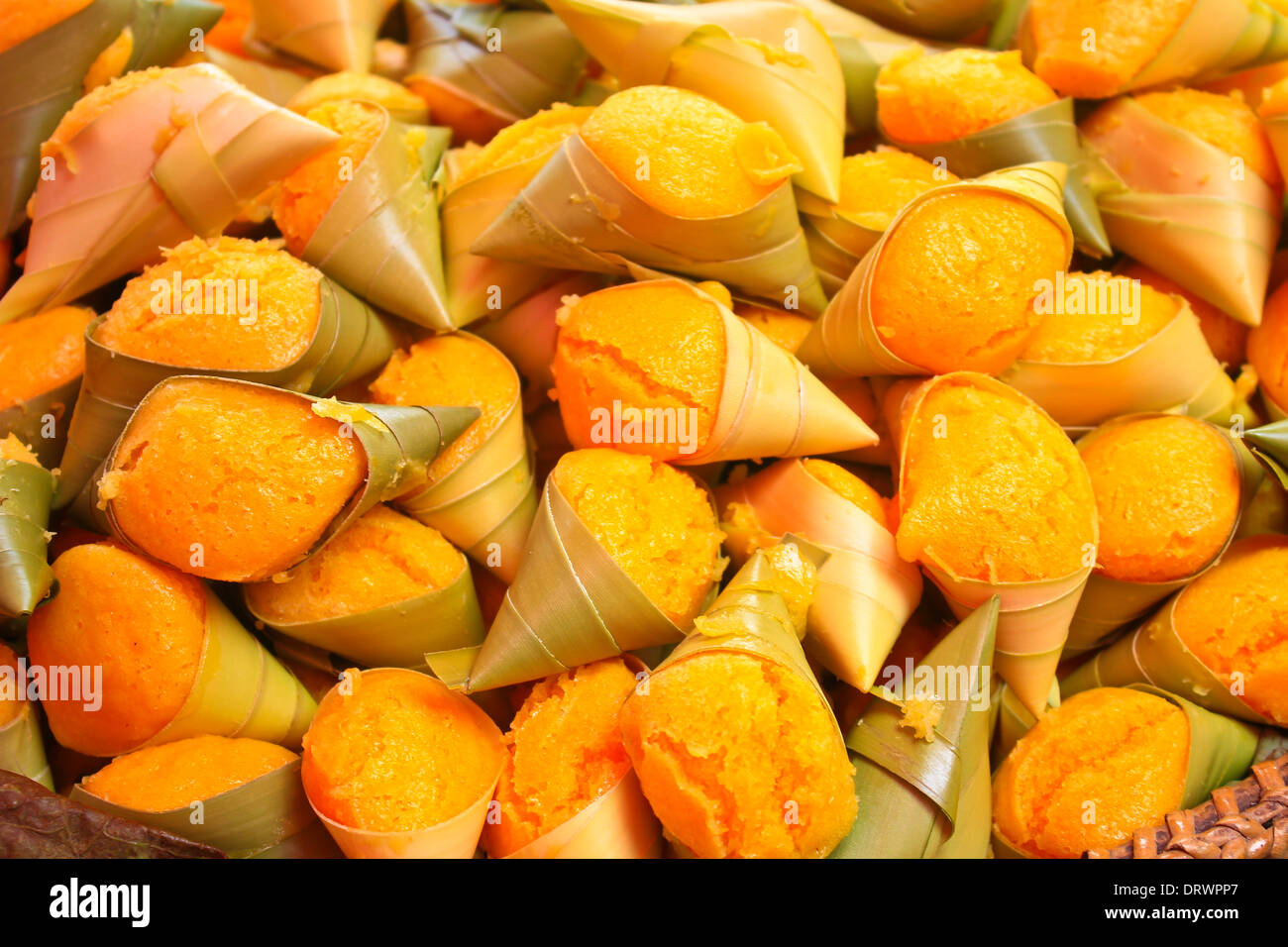 Sugar Palm dessert in stile tradizionale tailandese sul sistema di cottura a vapore pot Foto Stock