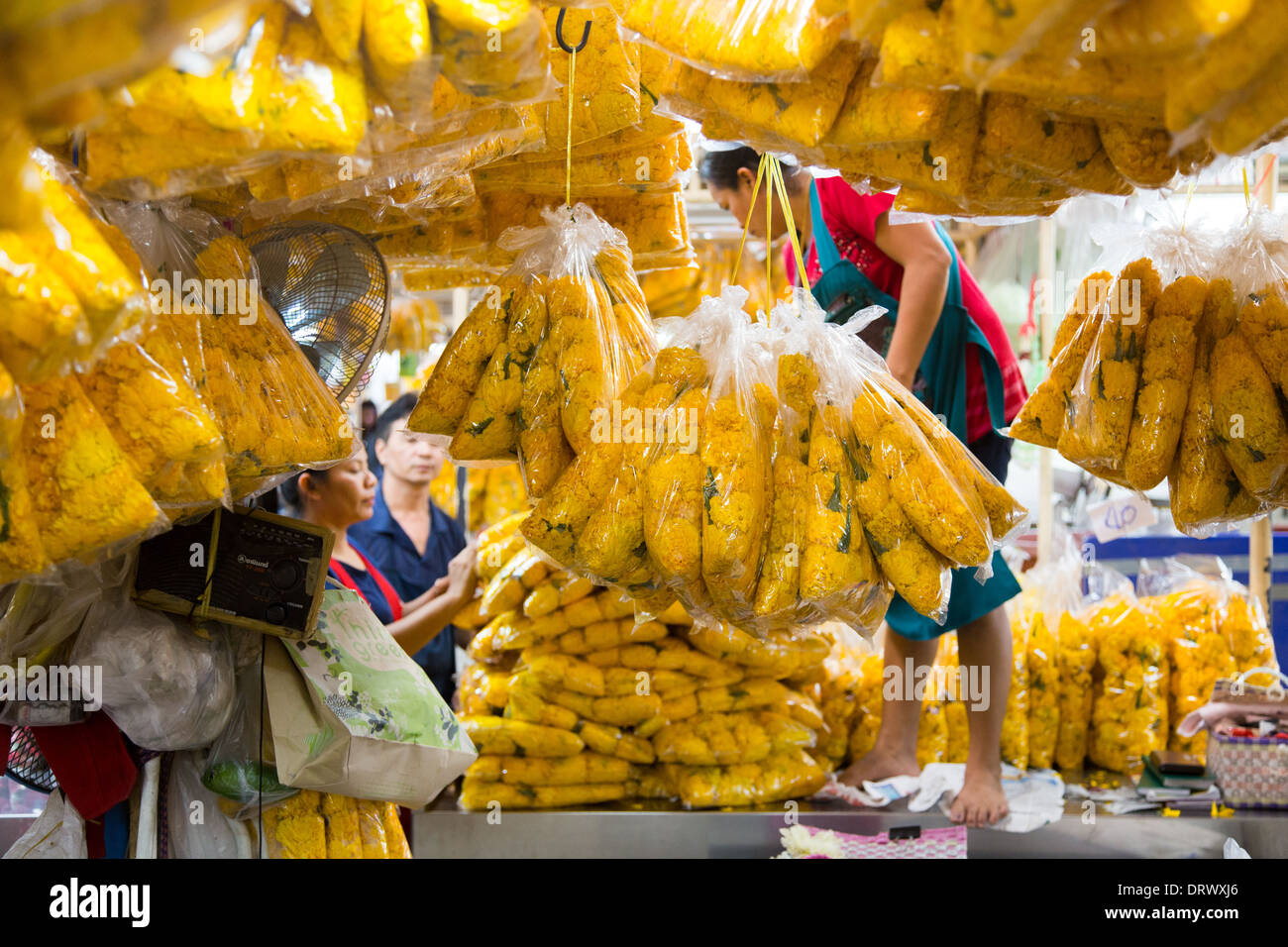 ICP Il mercato dei fiori a Bangkok, in Thailandia Foto Stock